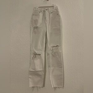 Wild Fable Super High Rise Slim Straight Women’s 00 White Jeans
